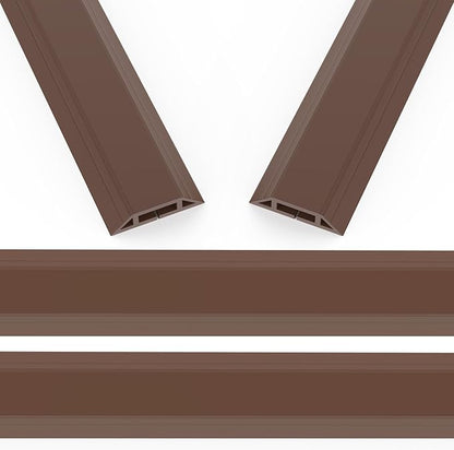 Eapele 10 ft Floor Cord Cover Heavy Duty Cable Protector, Cord Covers for Wires on Floor, Floor Cable Cover Easy to Unroll Prevent Trip Hazard for Home Office or Outdoor Settings (Brown - 2pcs)
