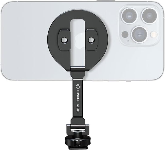 FANAUE Magnetic Phone Tripod Mount with Cold Shoe Mount, Adjustable Rotatable Phone Holder Adapter for iPhone 17/16/15/14/13 Serie, Camera Monitoring, Tripods