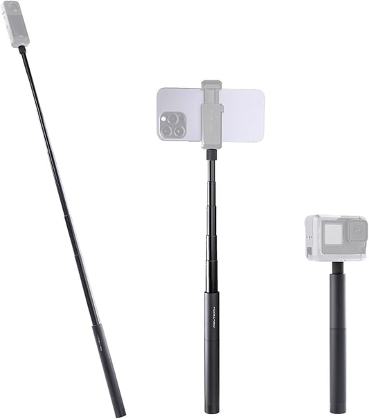 PGYTECH Extendable Selfie Stick (96cm/37.8inch) Aluminum Long Pole Invisible for Insta360 X4/X3, Extension Monopod for GoPro 13/12/11/10 DJI OSMO Pocket 3/2 Action 4/3, AKASO Action Camera Accessories