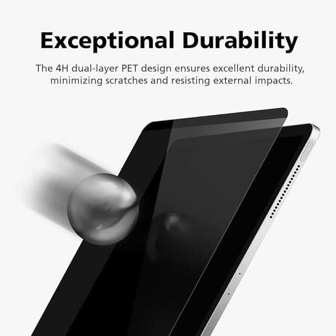 Magnetic 4-Way 360 Degree Privacy Screen Protector for iPad Air 5th/4th Generation 10.9 Inch, Removable Reusable Anti-Spy Anti-Glare Anti-Fingerprint [Landscape and Portrait Mode at