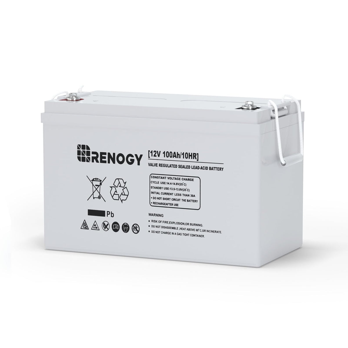 Renogy 12 Volt 200Ah Deep Cycle AGM Battery, Lead Acid Solar Battery