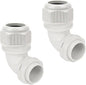 LeMotech M40 Cable Gland, 90 Degree Adjustable 26-33mm Cable Range Strain Relief, Cord Connectors Nylon Joints with Gaskets, 2 Pcs, Grey