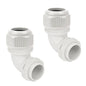 LeMotech M25 Cable Gland, 90 Degree Adjustable 13-18mm Strain Relief, Cord Connectors Nylon Joints with Gaskets, 2 Pcs, Grey