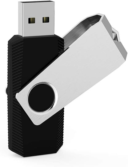 Aiibe 5 Pack 64 GB Flash Drive 64GB USB Flash Drive Thumb Drive 64 GB USB 2.0 Flash Disk Jump Drive Multi Pack USB Stick Zip Drives 64GB with Led Light (64G, 5 Colors: Black Red Cyan Green Purple)