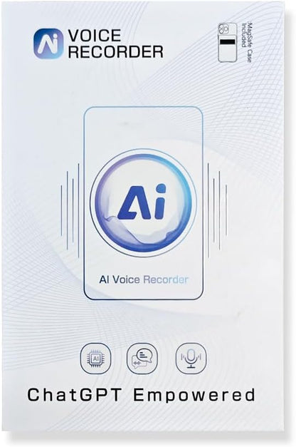 IFECCO AI Voice Recorder - Digital Voice Recorder Summarize with AI Technology, 64GB Memory, Support 152 Languages, App Control, Audio Recorder for Lectures Recorders, Meetings, Calls