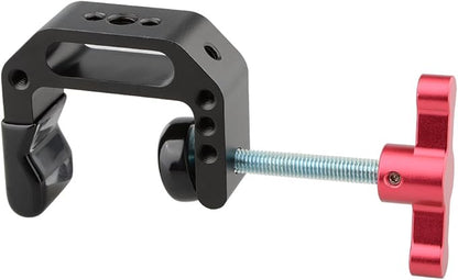 CAMVATE C-Clamp with 1/4 and 3/8 Thread Hole for Camera Monitor(Red T-Handle) - 1687