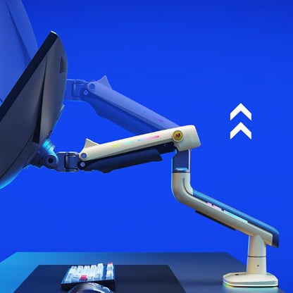 Gaming Monitor Arm for Flat/Ultrawide/Curved Monitors 32 to 60 inch, Heavy Duty Monitor Stand Load up to 20 kg, VESA 75/100 mm Mount (Lava Yellow)
