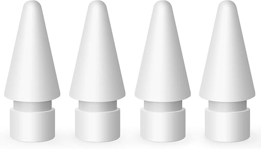 MEKO 4 Pack Replacement Tips for Apple Pencil 1st Gen & 2nd Gen, Pen Nibs for iPad Pro Pencil- White