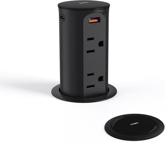 Jgstkcity Pop up Countertop Outlet,2.5in Hole Desk Grommet,65W USB