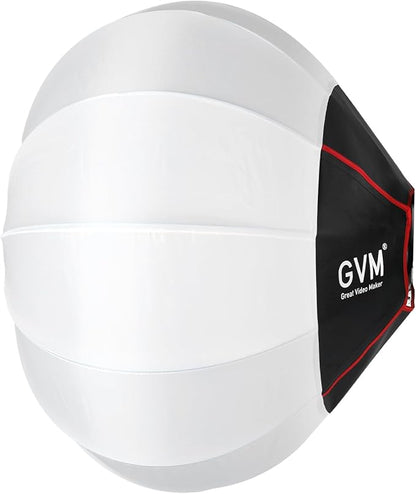 GVM Lantern Softbox Soft Light Modifier, 26inch, Quick-Setup Quick-Folding GVM Light Upgraded for GVM SD80D P80S SD300D SD200D SD200S ST200R ST100R PR150D PR150R and Other Bowens Mount Light