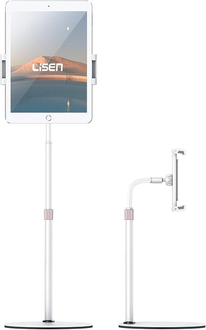 LISEN Tablet Stand Tablet Holder, Adjustable iPad Stands for Desk, Stand for iPad Thick Case Friendly iPad Stand Holder Compatible with(4.7-13") Tablets, Phones