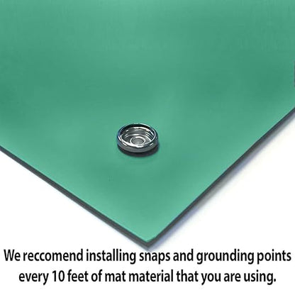 RubberStat Dual Layer ESD Compliant Workstation Rubber Table Mat Kit, Soldering, Cell Phone Repair - 24"x120" Green