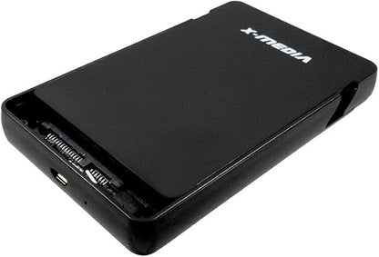 X-MEDIA XM-EN2279 2.5-Inch Tool-Free USB 2.0 SATA SSD HDD Hard Disk Drive External Enclosure Case | Support 7mm / 9.5mm