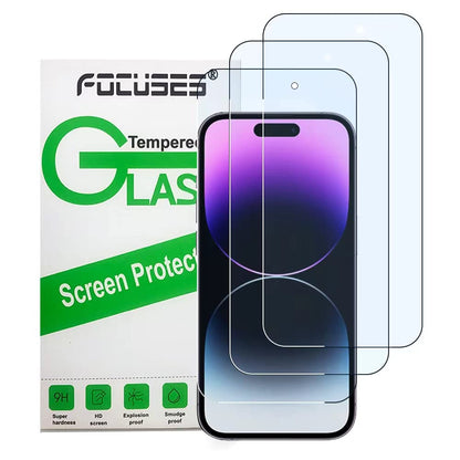 Focuses Screen Protector for iPhone 14 Pro Max Blue Light Screen Protector 6.7inch. Anti Blue Light Tempered Glass Film for iPhone 14 Pro Max 3 Pack