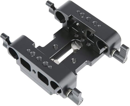 NICEYRIG Tripod Mounting Plate with 15mm Rod Clamp Railblock for Rod Support/DSLR Rig Cage