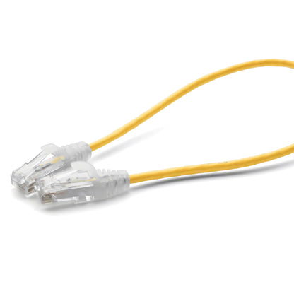 TRUECABLE Cat6 Component Rated Patch Cable, Unshielded (U/UTP), 1ft, Yellow, 28AWG Stranded Pure Copper, Snagless 10G High-Speed Ethernet Cable, PoE++ 4PPoE 100W, UL Listed, RoHS-3, 1 Pack