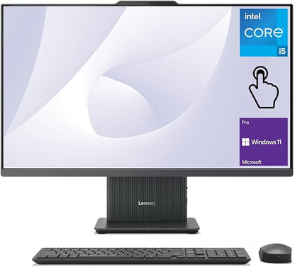 Lenovo 2024 IdeaCentre I Business All-in-One, 27" FHD Touchscreen 100Hz, i5-13420H, 16GB DDR5 RAM, 1TB SSD, Wireless Charging Base, Wireless KB & Mouse, Wi-Fi 6, Windows 11 Pro, Grey