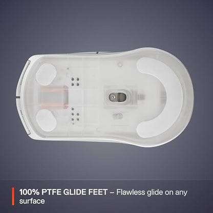 SteelSeries Rival 3 Wireless Gen 2 Gaming Mouse — 2.4GHz and Bluetooth — 18000 DPI TrueMove Air Optical Sensor — 60 Million Click Durability — Light-Weight — 100% PTFE Feet — White