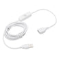 MECCANIXITY USB Extension Cable with ON/Off Button Switch 2m USB Male to Female Extension Cord for Desk Lamp Fan LED Light Strip White Pack of 1