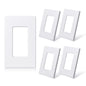 ELEGRP Matte Black 1-Gang Screwless Decorative Wall Plates, Standard Size Unbreakable Thermoplastic Faceplate Cover for Decorator Receptacle Outlet Switch, UL Listed (20 Pack)
