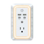 Multi Plug Outlet, USB Wall Charger, Surge Protector, 7 Outlet Extender with 4 USB Charging Ports (2 USB C) 1680J Power Strips Outlets with Night Light, Wall Plug Adapter Spaced for Home Travel Office