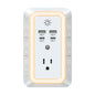 Multi Plug Outlet, USB Wall Charger, Surge Protector, 7 Outlet Extender with 4 USB Charging Ports (2 USB C) 1680J Power Strips Outlets with Night Light, Wall Plug Adapter Spaced for Home Travel Office