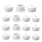 Desk Grommet, 3/4 in 20 mm Silicone Rubber Grommets, White Desk Hole Cover for Cables, Flexible Wall Cord Pass Through Grommet for Office Table Computer Home Furniture Wire Organizer-15 Pcs
