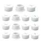 BOPOREAE Desk Grommet, 3/4 in 20 mm White 15 Pcs Silicone Rubber Grommets