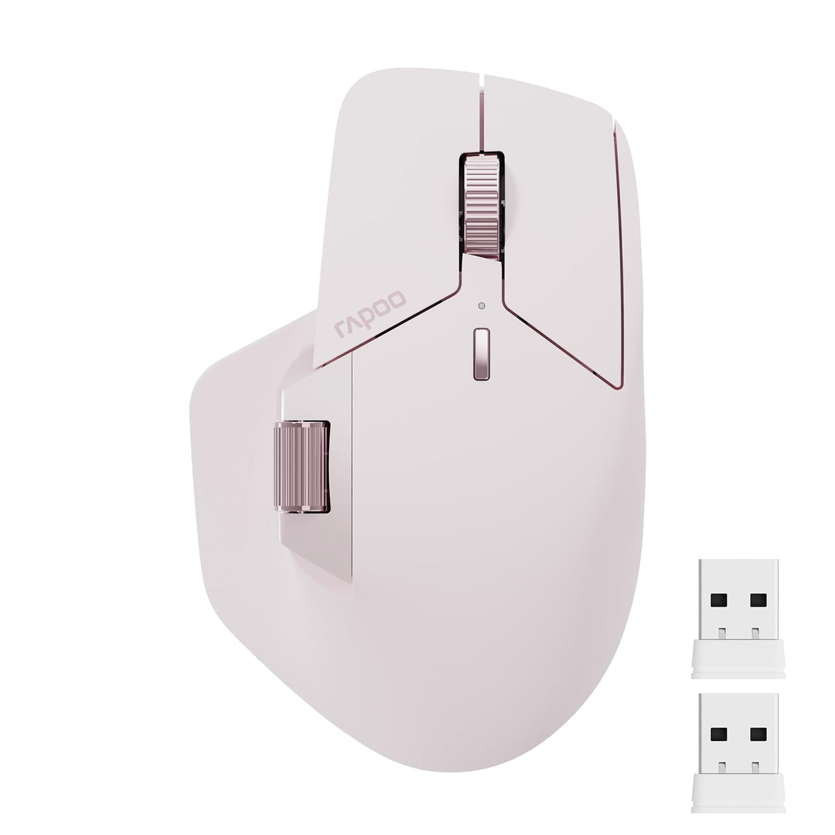 Rapoo MT760 PRO Wireless Mouse, NearLink + Bluetooth 5.0 Multi-Device, 12K DPI, 2K Polling, Ergo for Work & Gaming, 11 Programmable Buttons, On-Board Memory, Quiet Clicks, USB-C, 120 Days Battery Life