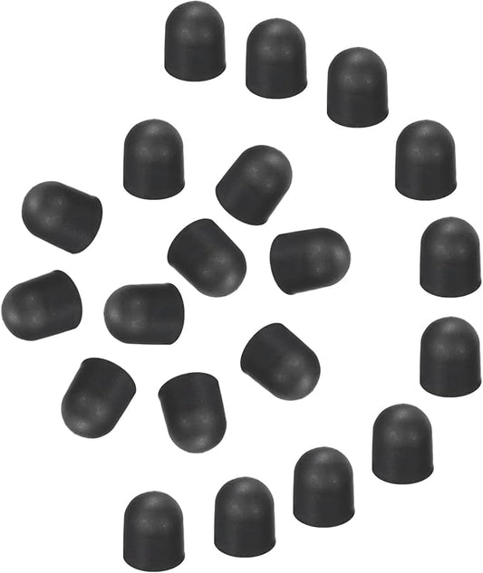 MECCANIXITY 60Pcs Replacement Stylus Pen Tips 5mm Conductive Capacitive Touch Screen Pens Tips Silicone Rubber, Black