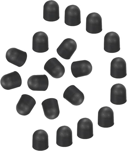 MECCANIXITY 20Pcs Replacement Stylus Pen Tips 5mm Conductive Capacitive Touch Screen Pens Tips Silicone Rubber, Black