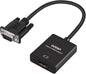 VGA to HDMI, 1080P Adapter (Male to Female) for Computer, Desktop, Laptop, PC, Monitor, Projector, HDTV with Audio Cable and USB Cable (1 Pcs)
