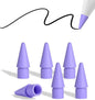 Replacement Pencil Tips for Apple Pencil Pro, Pen Tips for Apple Pencil 2nd Gen/1st Gen/USB-C, Wear-Resisting Pencil Nibs with Storage Box, Pen Nibs Set Compatible with Apple Pen (6 Pack, Purple)
