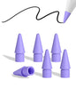 Replacement Pencil Tips for Apple Pencil Pro, Pen Tips for Apple Pencil 2nd Gen/1st Gen/USB-C, Wear-Resisting Pencil Nibs with Storage Box, Pen Nibs Set Compatible with Apple Pen (6 Pack, Purple)