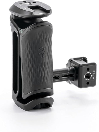 Tilta Xeno Side Handle for Filmmakers & Cameras - Black | Secure Connection & Helps Prevent Rotation | Adjustable Height | Textured Silicone Grip | Convenient Assembly (NATO)