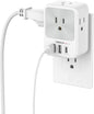 Surge Protector Wall Outlet Extender, TESSAN Multi Plug Outlet Splitter with 3 USB Charging Blocks(1 USB C), Multi Plug Wall Charger for Home, Office, School, College Dorm Essentials