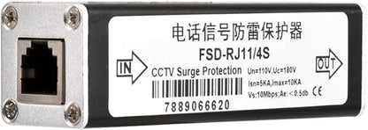 RJ11 Telephone Fax Protector, Lighting Thunder Arrester Device, Audio Telephone Protector Data Single Protector 110V