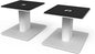 Kanto SP6HD Desktop Speaker Stands for Medium/Large Bookshelf Speakers & Mid-Size/Full-Size 4”-7” Studio Monitors | 6" Tall | White | Pair