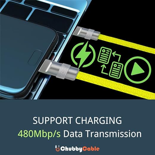 chubbycable Colorblock Chubby - Spring Braided Silicone Charge Cable Coiled USB C Cable Fast Charging Type C Charger Cord for Car, Purple+Light Green, USB-A to Type-C, 2.29FT-3.6FT