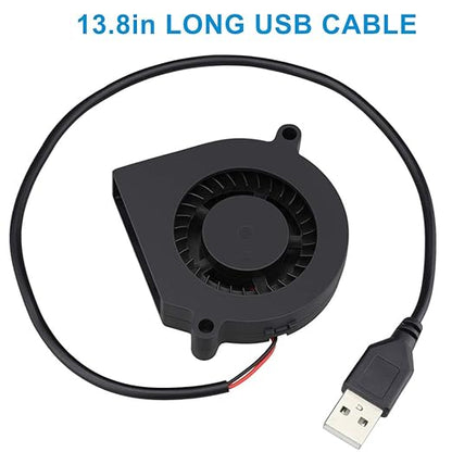 GDSTIME 5V USB Blower Fan 60mm, 60mm x 60mm x 15mm Brushless DC Cooling Blower Fan