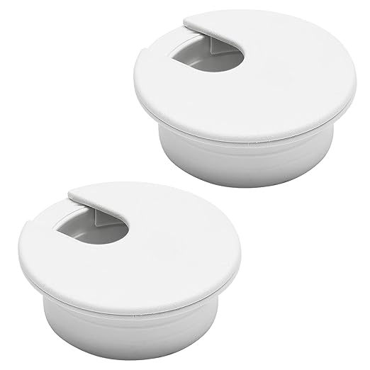 BOPOREAE 2 Pcs Desk Grommet 1-3/8" (35 mm), Desk Cord Hole Cover