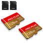 2 Pack Memory Card 16GB with Adapter, High Speed TF Card, UHS-I C10 A1 Memory TF Card for Tablet/Mobile Phone/Camera/Car Audio/Game Console (TF162 Red Gold 16GB)