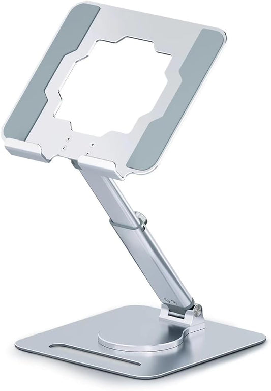 GuaziV 360° Adjustable Tablet Stand - Ergonomic Foldable Holder for iPad 10.2-12.9”, Kindle, Phones 4-13”, Anti-Slip Desktop Mount for Work, Cooking, Gaming & Reading