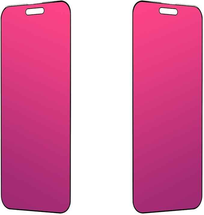 EGKimBa Privacy Screen Protector compatible with iPhone 14 Pro Max or iPhone 16 Plus, 15 Plus, 2 Packs, 6.7 inch Gradient Colorful Electroplated Anti-Spy Anti-Blue Light Easy Installation Tempered Glass