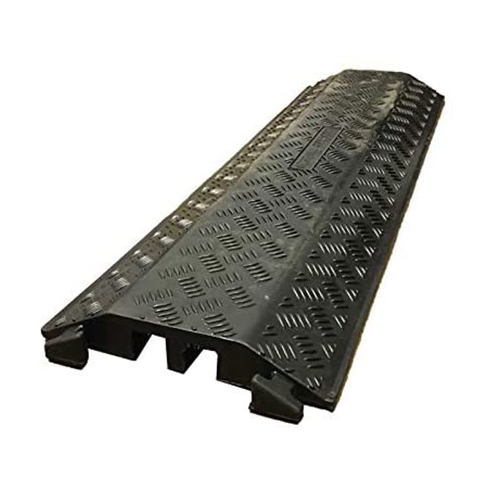 Kable Kontrol Drop Over Floor Cord Cover – 36” Inch Long 1 Channel Cable or Wire Protector – 20 Pcs Bulk Pack - Rubber Ramp for Indoor and Outdoor Use – Yellow