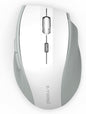 E-YOOSO Wireless Mouse for Laptop, Portable Optical Computer Mouse, 6 Buttons, Cordless 2.4GHz with USB Receiver, 5-Level 4800 DPI, 18 Months Battery Life, for PC, Chromebook, Windows, Mac(White Gray)