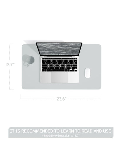 YSAGi Non-Slip Leather Desk Pad, Waterproof Laptop Computer Desk Keyboard Mat, Table Protector Blotter Mat, Large Mouse Pad for Office/Work/Home/Decor(Black, 31.5" x 15.7")