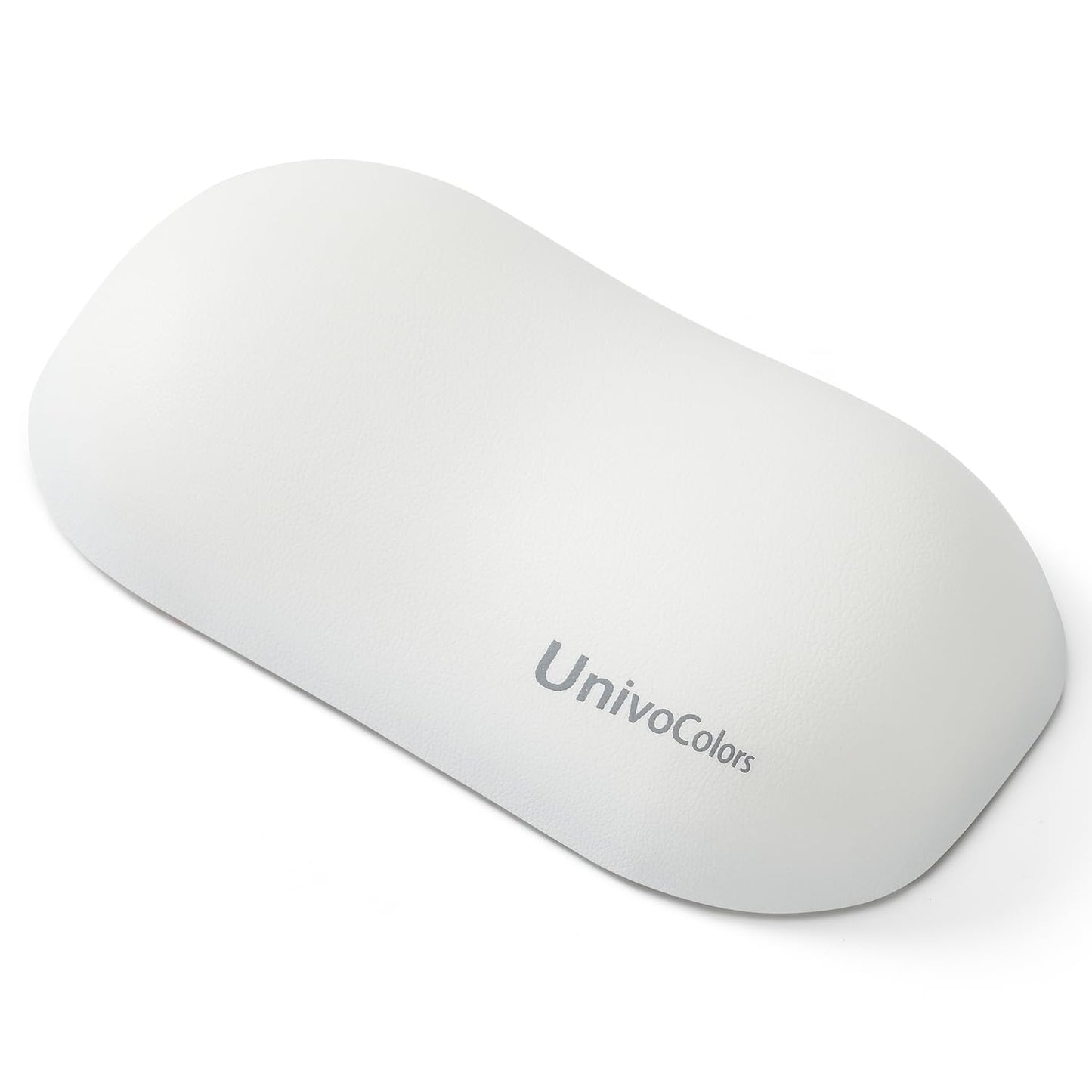 UnivoColors Design-Wave Wrist Rest, Artificial Sheepskin+Memory Foam+Ergonomic+Anti-Slip Gel, Resilience Support During Work and Gaming,Mouse Accessory,White