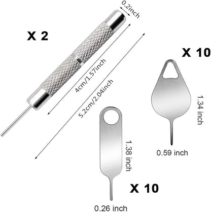 22Pcs SIM Card Removal Openning Tool Tray Eject Pins Needle Opener Ejector Compatible with iPhone 16/15/14/13/12 Pro Max Mini,Galaxy S21/22/23 Series,All HTC iPad Cell Phone Smartphone