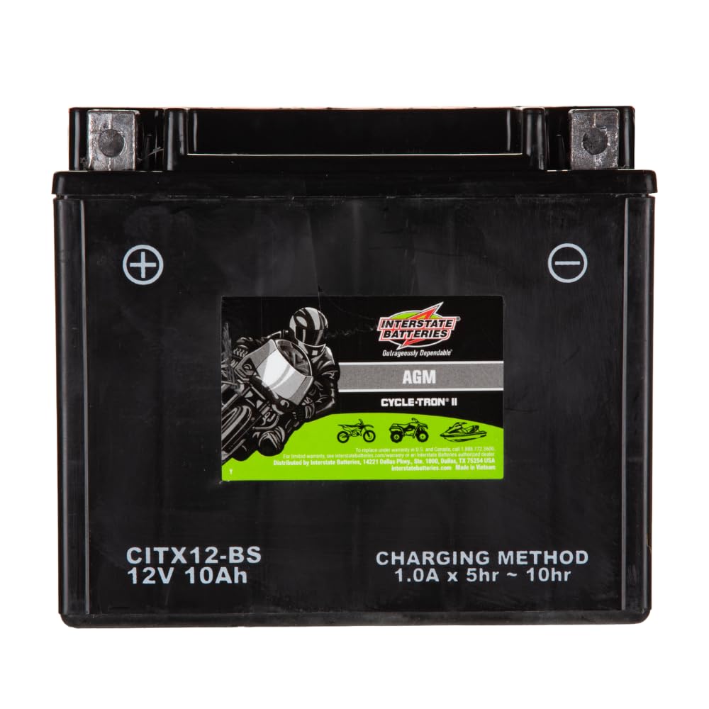 Interstate Batteries YTX14AH-BS Powersports Battery 12V 12Ah 210CCA AGM